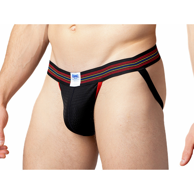 Black Bike Athletic Active Jockstrap - Left