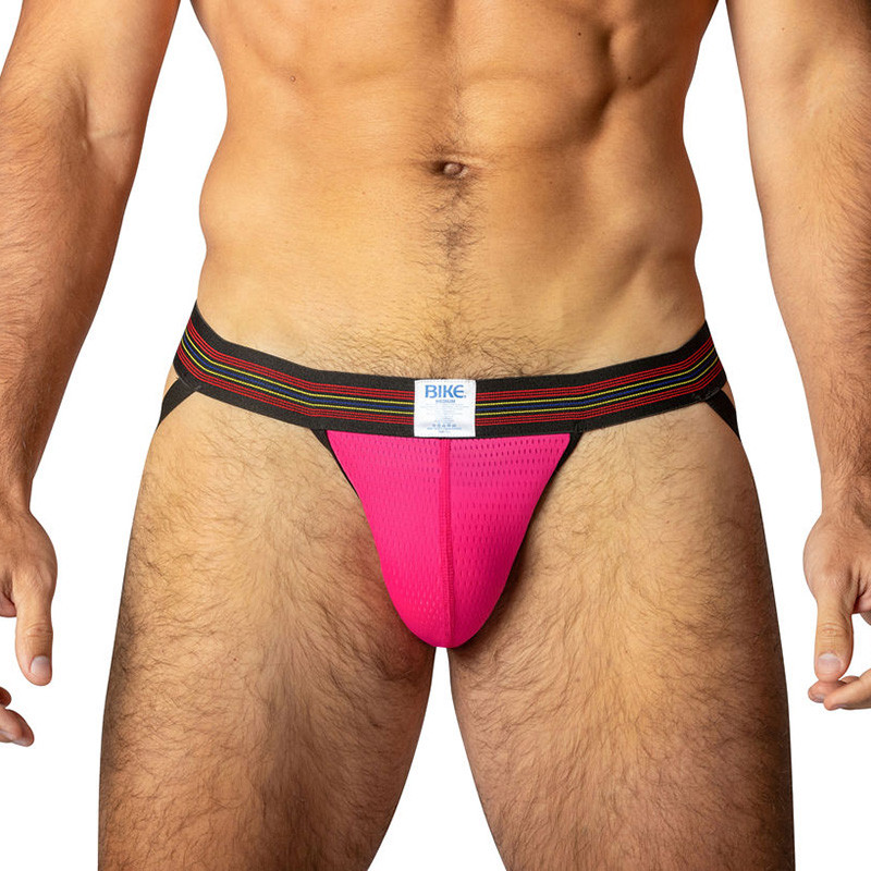 Hot Pink Bike Athletic Active Jockstrap - Front