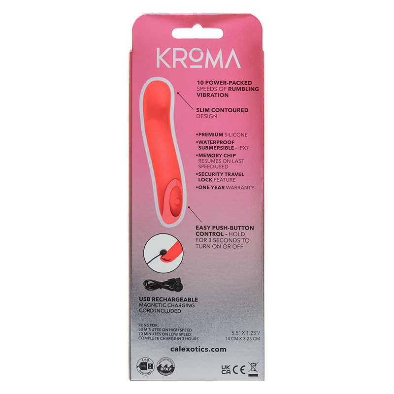 CalExotics Kroma Turbo Curve Vibrator - Packaging Back