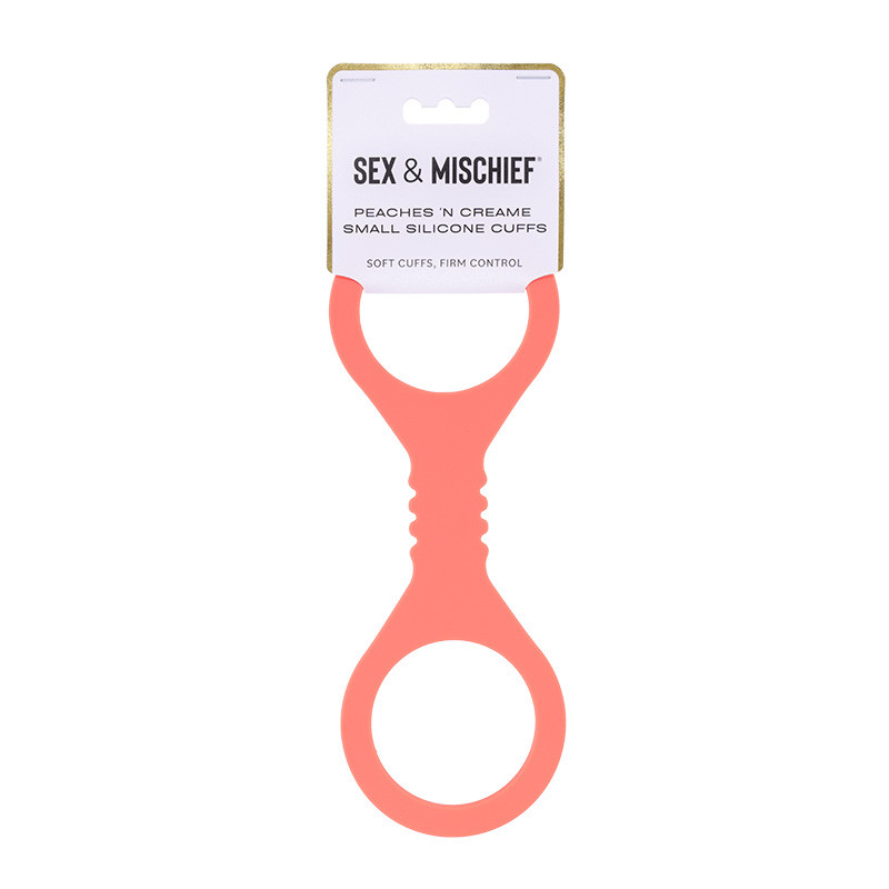 Sex & Mischief Peaches 'n CreaMe Small Silicone Cuffs - Packaging