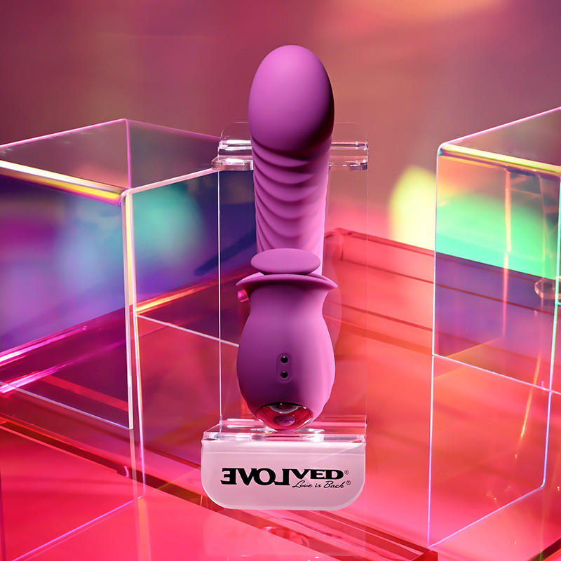 Evolved Novelties Deep Ecstasy Dual Stim Thrusting Vibrator - Front