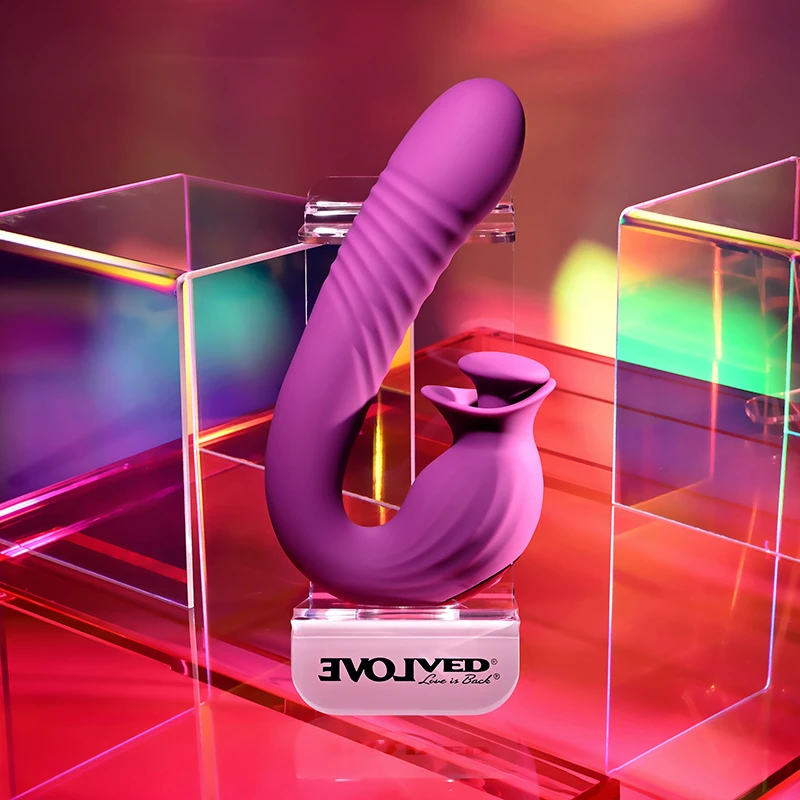Evolved Novelties Deep Ecstasy Dual Stim Thrusting Vibrator - Front Right