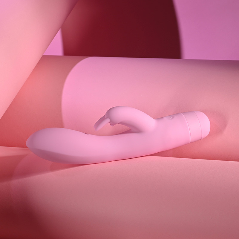 Evolved Novelties Cushy Bunny Vibrator - Laying Left Side