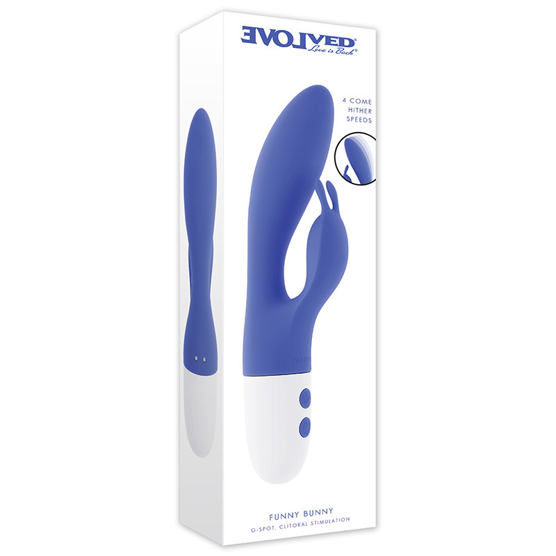Evolved Novelties Funny Bunny Come Hither Vibrator - 3D Box