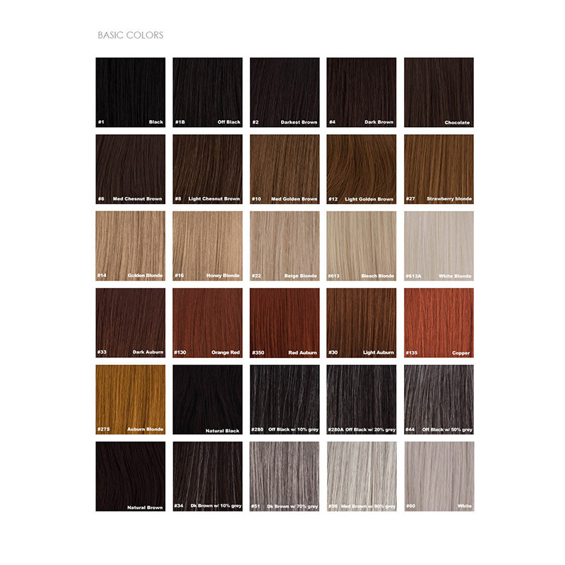 West Bag Wigs Color Chart