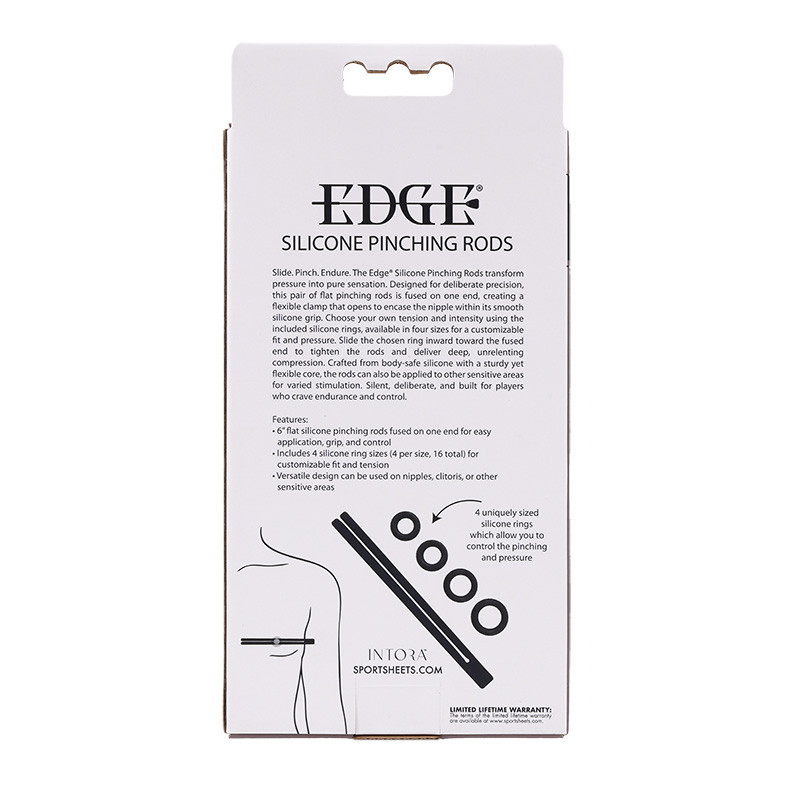 Sportsheets Edge Silicone Pinching Rods - Packaging Back