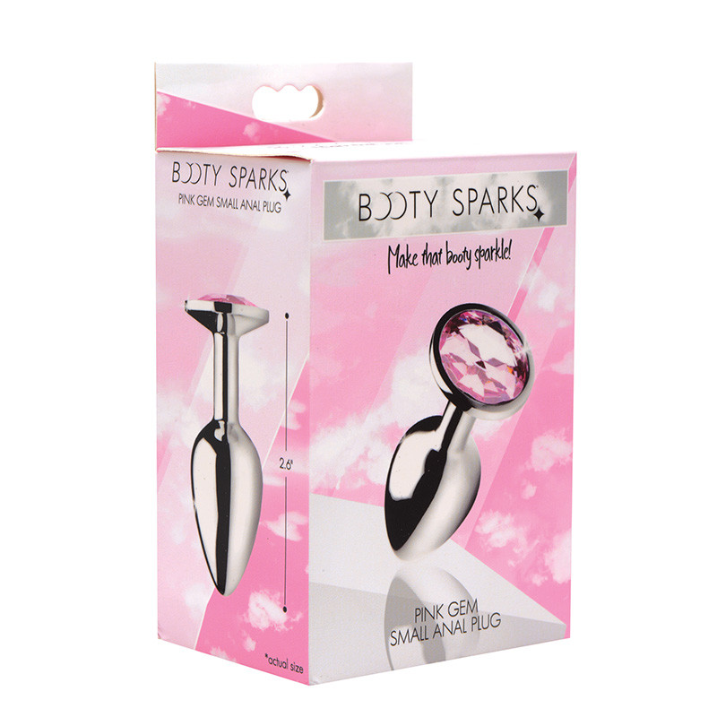 Booty Sparks Pink Gem Small Anal Plug - 3D Packaging
