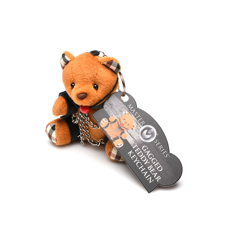 Master Series Gagged Teddy Bear Keychain - Tag