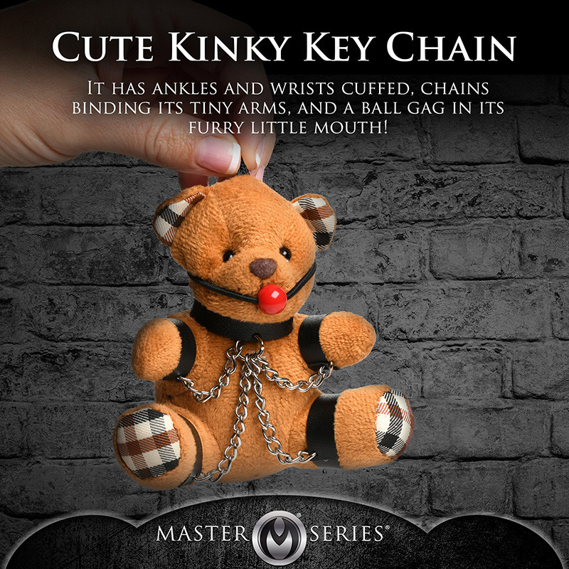 Master Series Gagged Teddy Bear Keychain - Cute