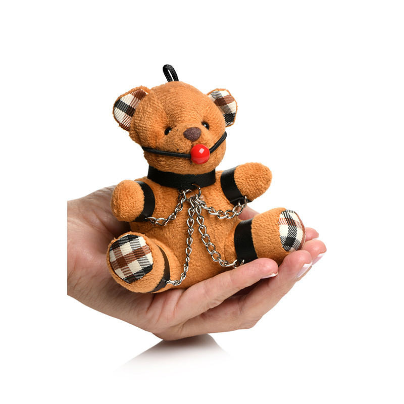 Master Series Gagged Teddy Bear Keychain - Hand #1