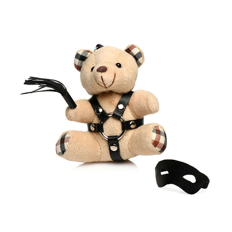 Master Series  BDSM Teddy Bear Keychain - Removable Mask