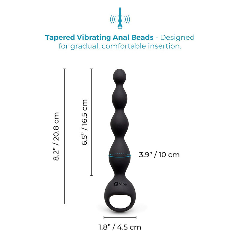 b-Vibe 6.5 inch Vibing Beads - Measurements