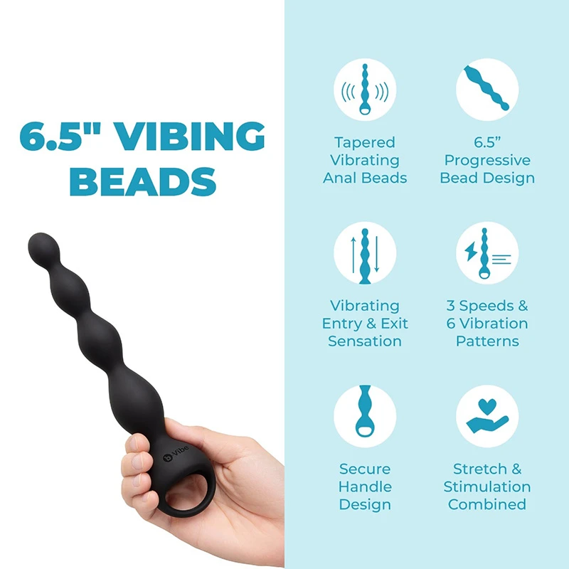 b-Vibe 6.5 inch Vibing Beads - Features