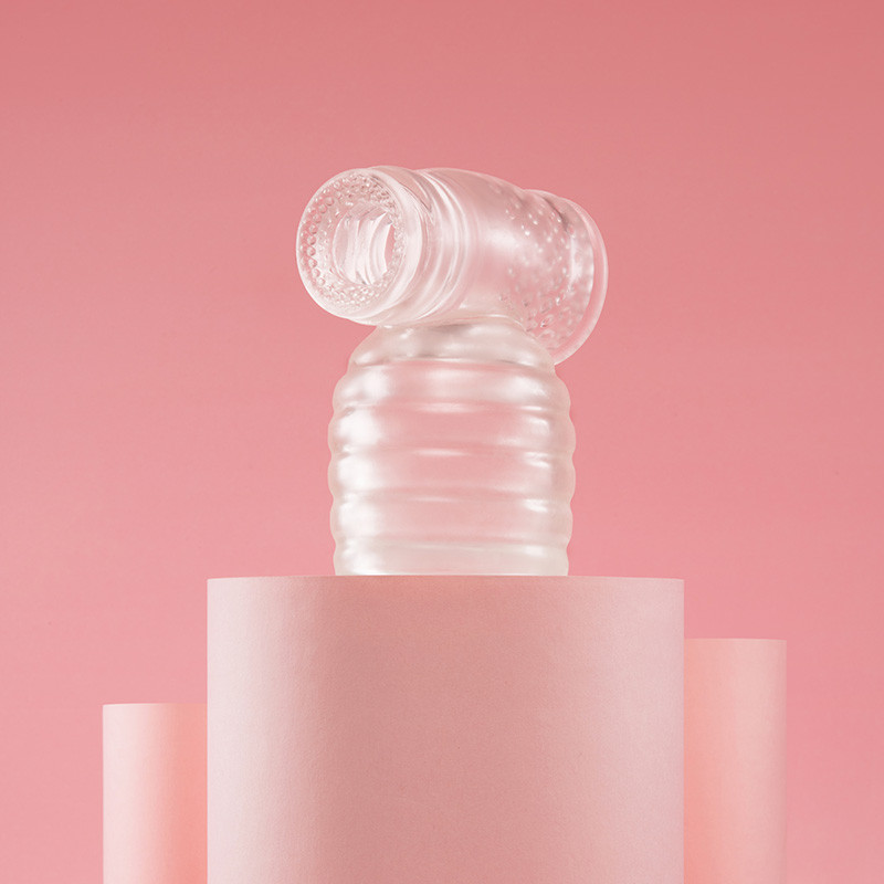 Le Wand Clear Male Masturbator Wand Attachment - Lifestyle #2