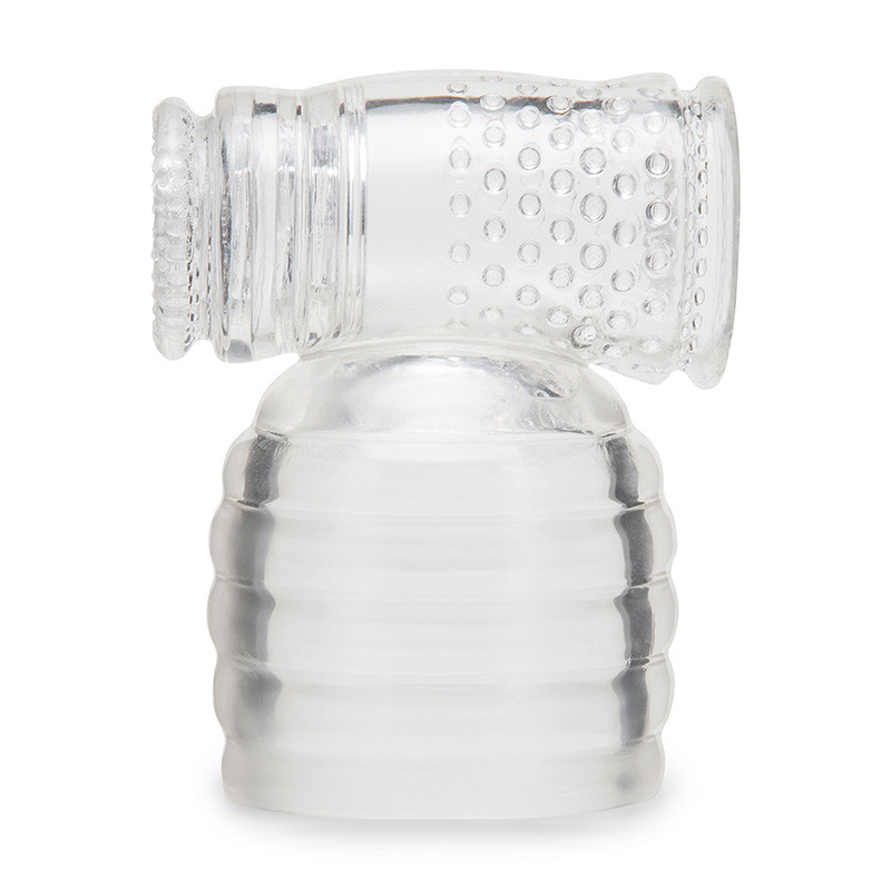 Le Wand Clear Male Masturbator Wand Attachment - Side