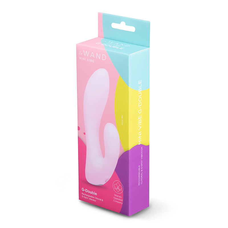 Le Wand Mini Vibe G-Double Rechargeable Clitoral & G-Spot Vibrator - Packaging Front