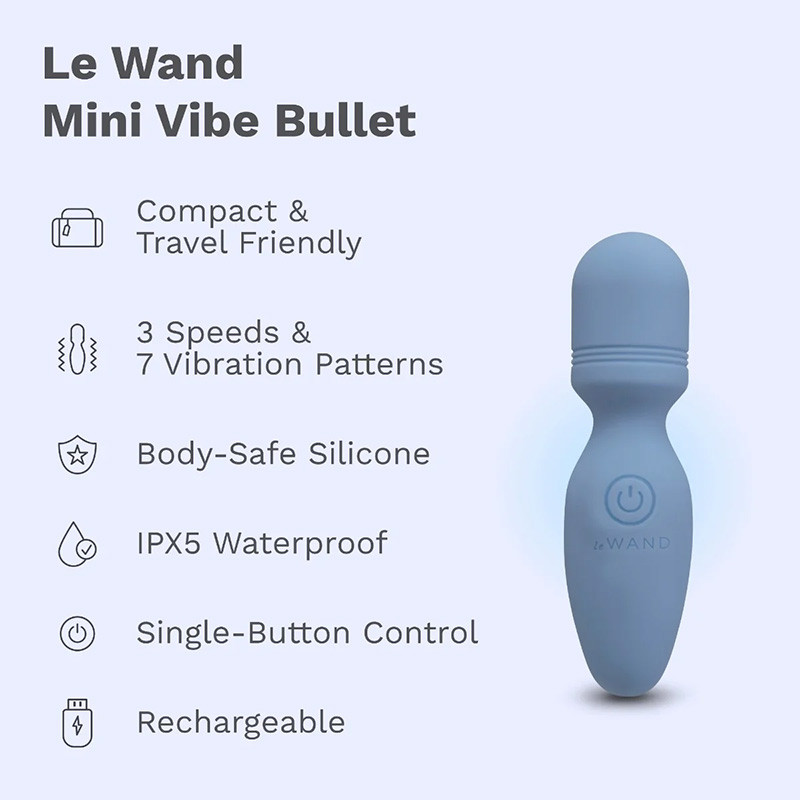 Le Wand Mini Vibe Pocket Wand Rechargeable Mini Wand Vibrator - Features