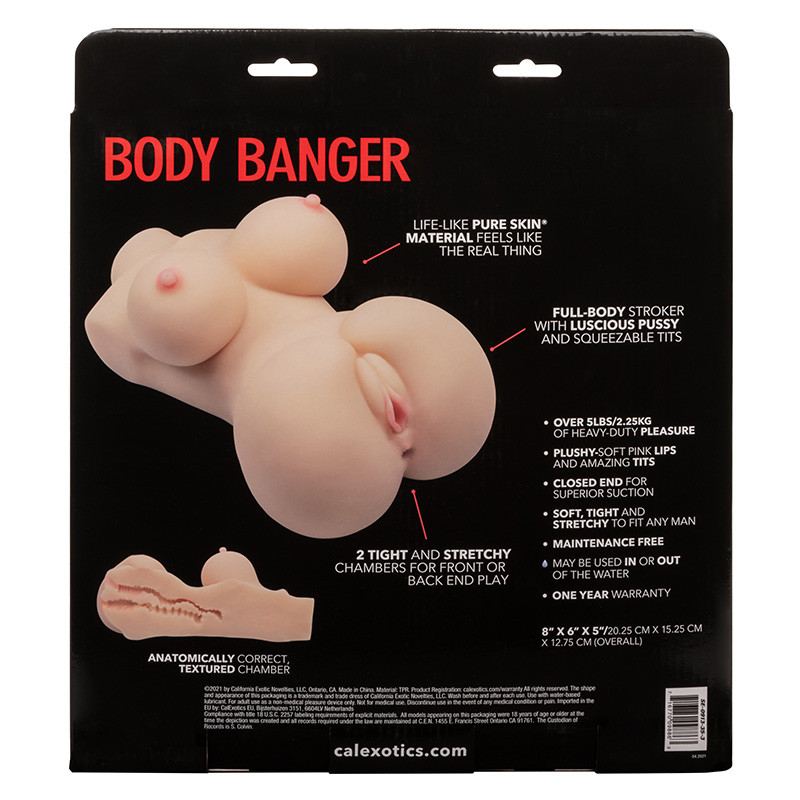 CalExotics Stroke It Body Banger Stroker - Packaging Back