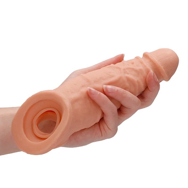 Shots RealRock 9" Penis Extender with Rings - Hand