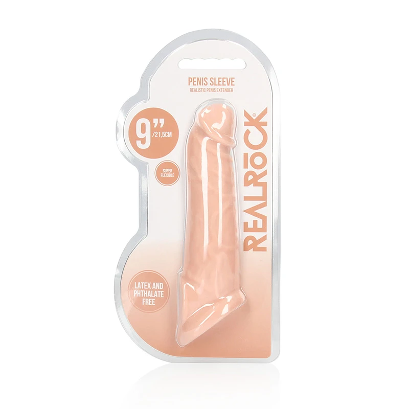 Shots RealRock 9" Penis Extender with Rings - Packaging