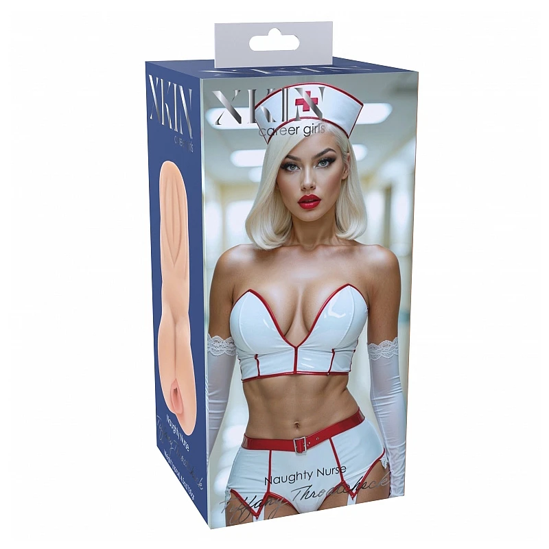 Shots XKIN Naughty Nurse Tiffany Throatcheck Masturbator - Packaging