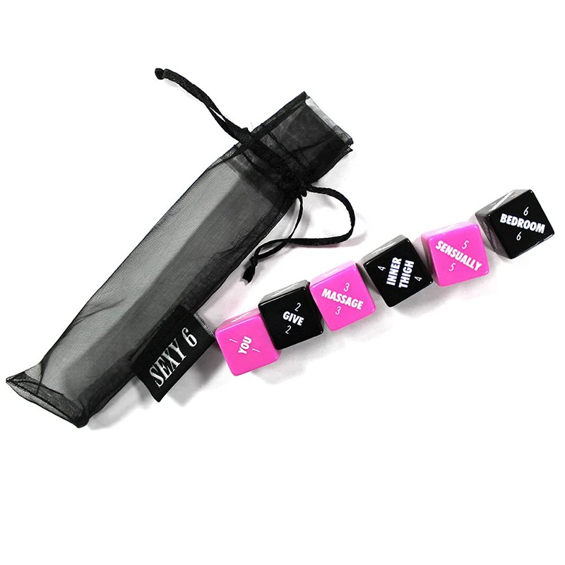 Creative Conceptions Sexy 6 Foreplay Edition Dice Game - Storage Pouch Open