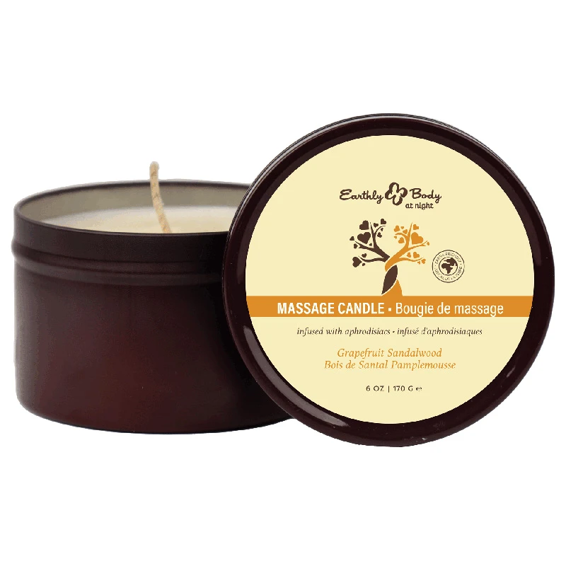 Earthly Body at Night Candle 6 oz Grapefruit Sandalwood Scent