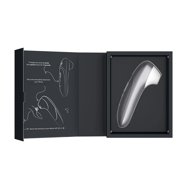 Gray Womanizer Pro Clitoral Stimulator - Packaging Open