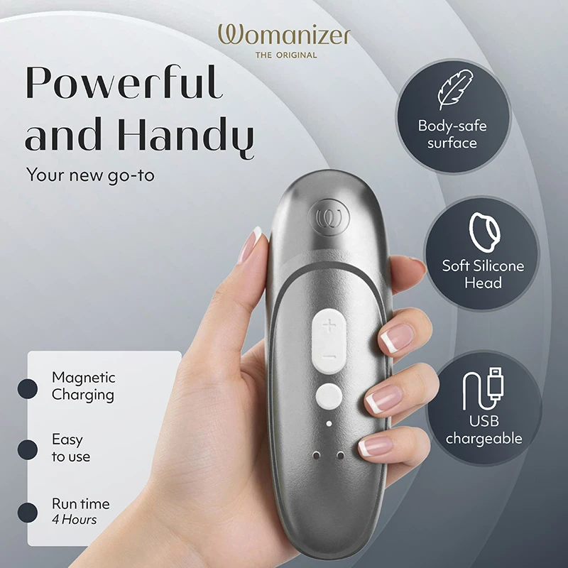 Gray Womanizer Pro Clitoral Stimulator - Infographic #6