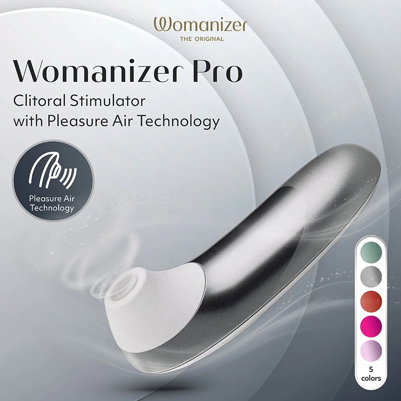 Gray Womanizer Pro Clitoral Stimulator - Infographic #2