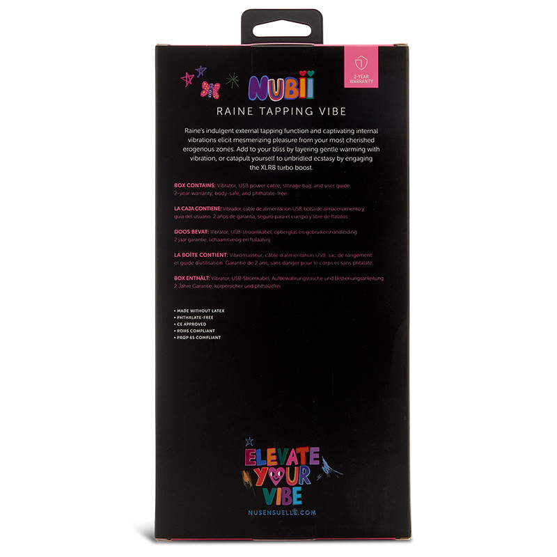 NU Sensuelle Nubii Raine Tapping Vibe - Packaging Back