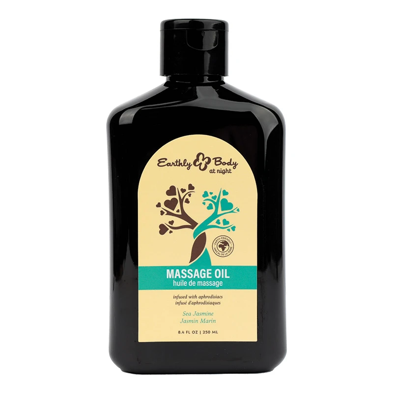 Earthly Body at Night Massage Oil (Sea Jasmine) 8.4 oz. - Front