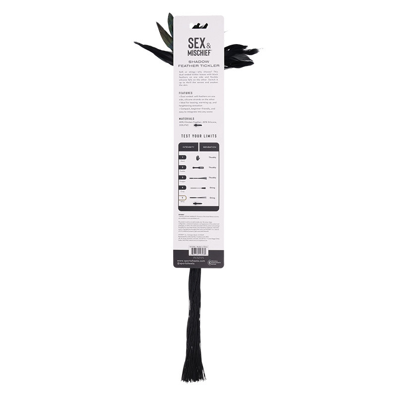 Sex & Mischief Shadow Feather Tickler - Packaging Back