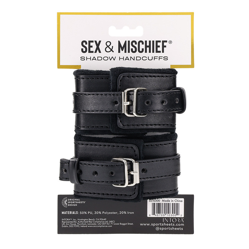 Sex & Mischief Shadow Handcuffs - Packaging Back