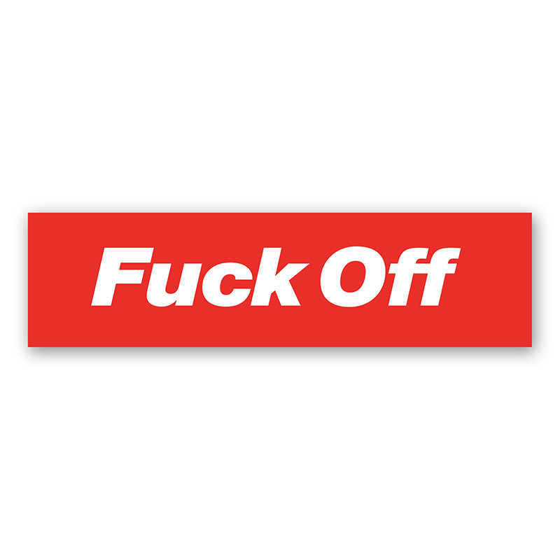Wood Rocket Fuck Off Sticker