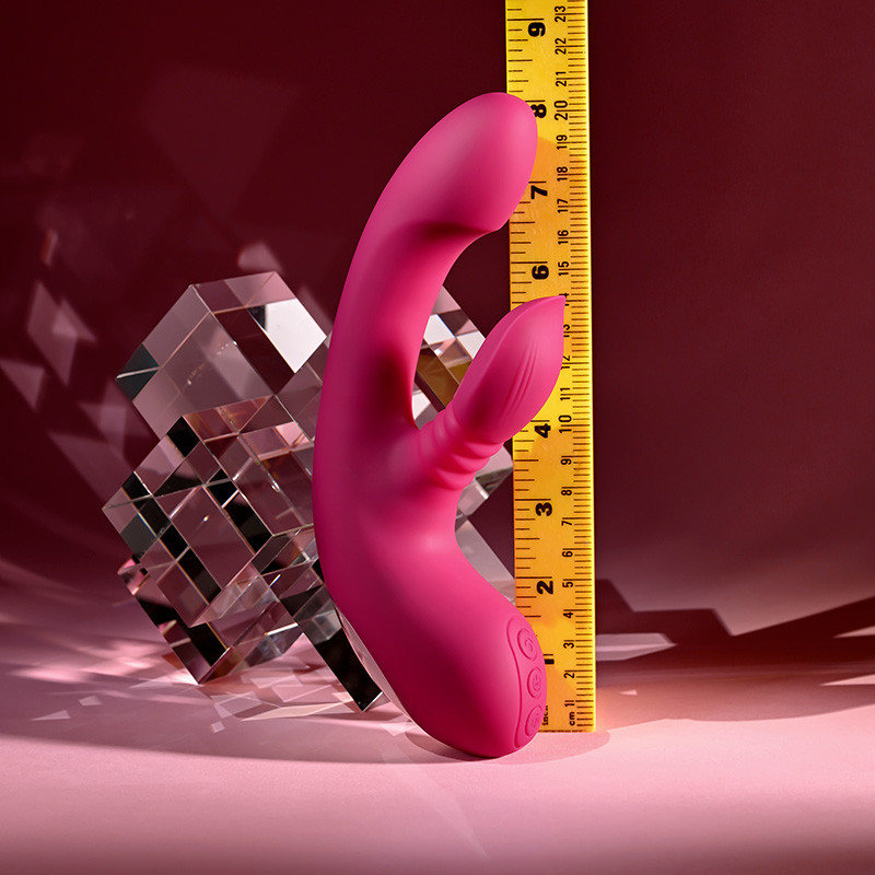 Evolved Novelties Gentle Persuasion Come-Hither Rabbit Vibrator - Measurement