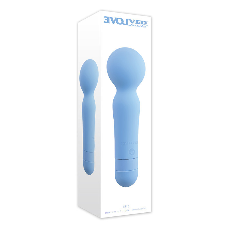 Evolved Novelties Iris Super-Soft Silicone Wand Vibrator - 3D Packaging