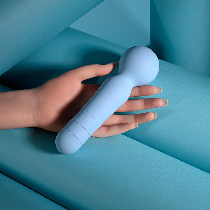 Evolved Novelties Iris Super-Soft Silicone Wand Vibrator - Hand