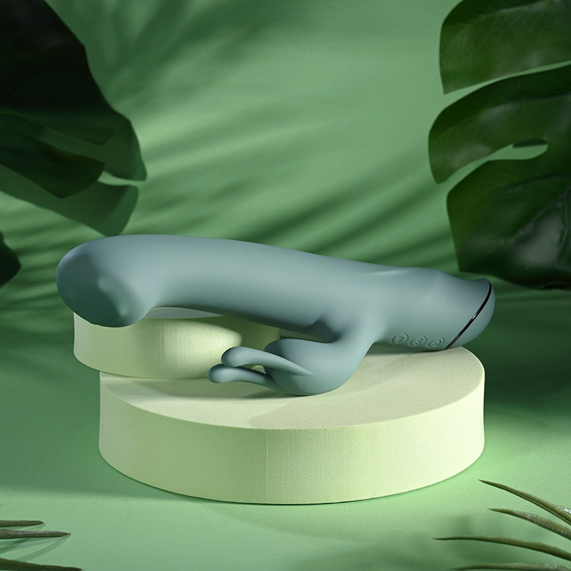 Evolved Novelties Satin Swirl G-Spot Rabbit Vibrator - Lifestyle #6