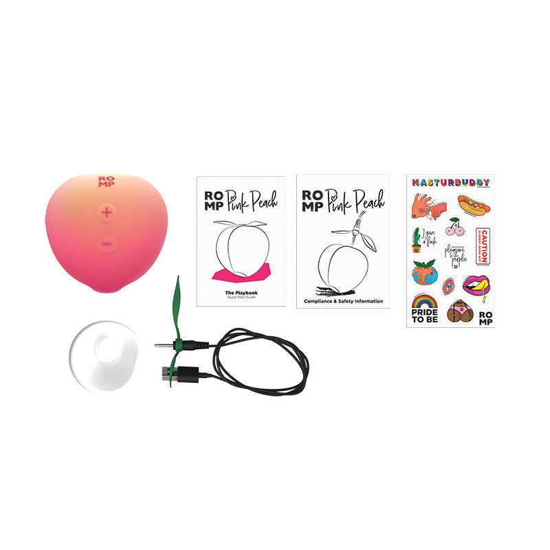 ROMP Pink Peach Clitoral Stimulator - Contents