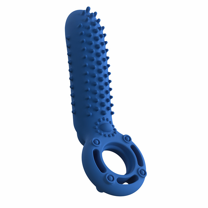 Blue Screaming O Rechargeable OYeah Vertical Vibrating Ring - Right