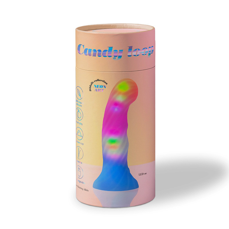 Love to Love Candy Loop Silicone Dildo with LED - 3D Packaging