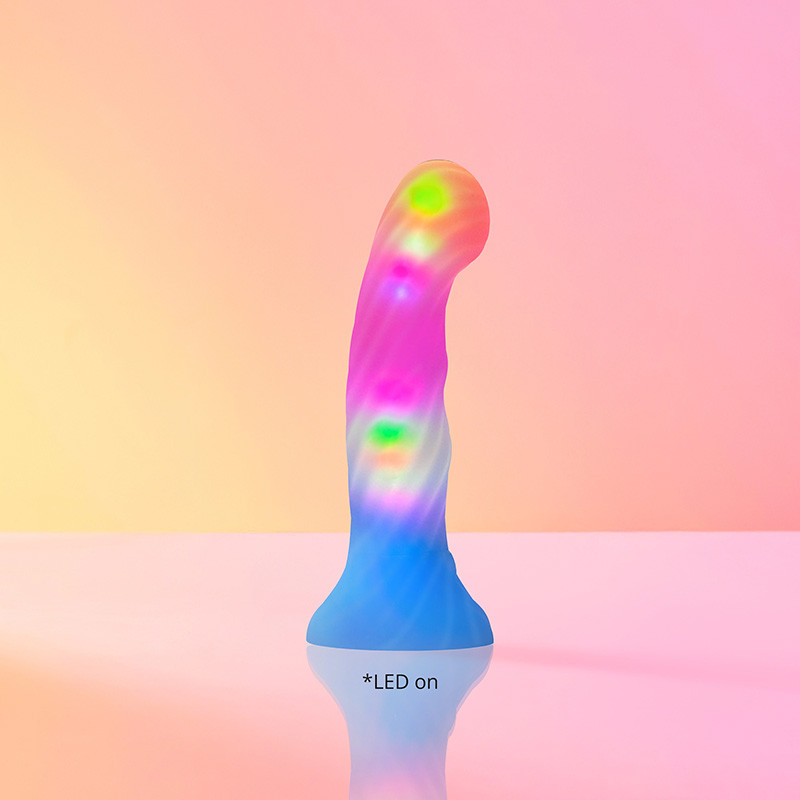 Love to Love Candy Loop Silicone Dildo with LED - with LED On