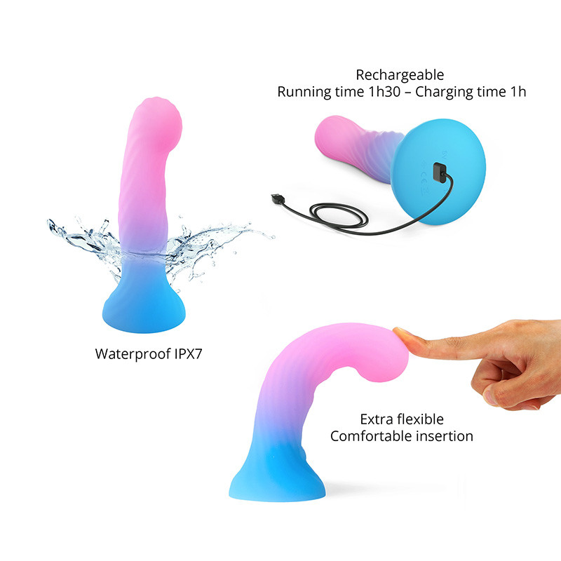 Love to Love Candy Loop Silicone Dildo with LED - Features