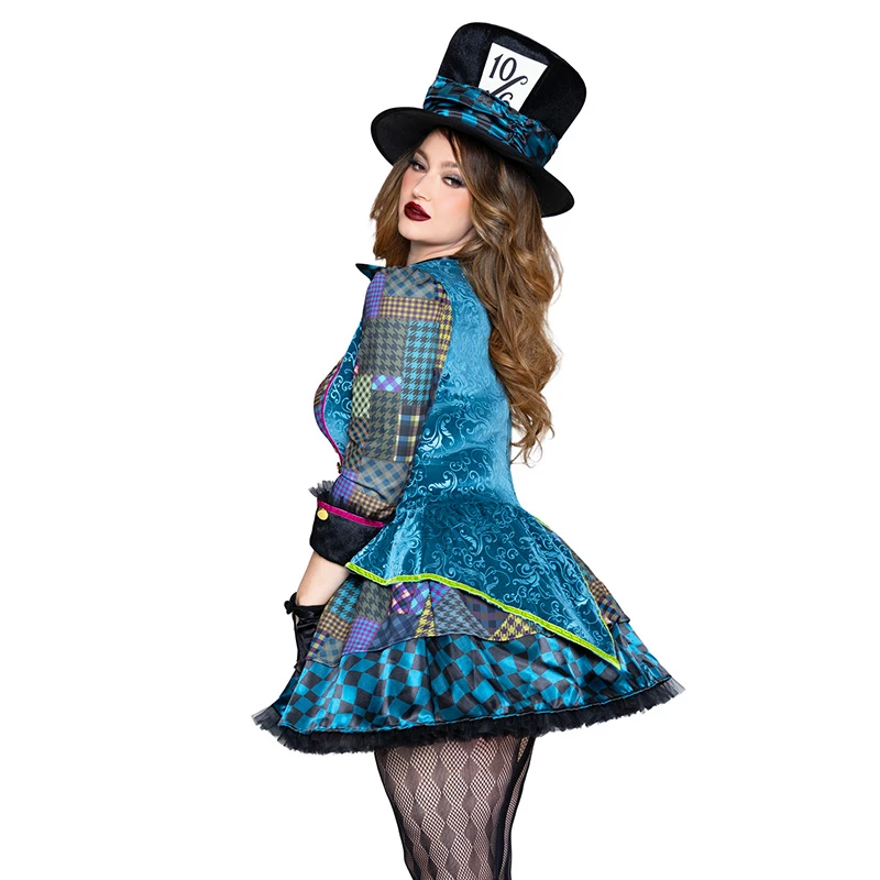 Leg Avenue Plus Size Charming Mad Hatter Costume - Side