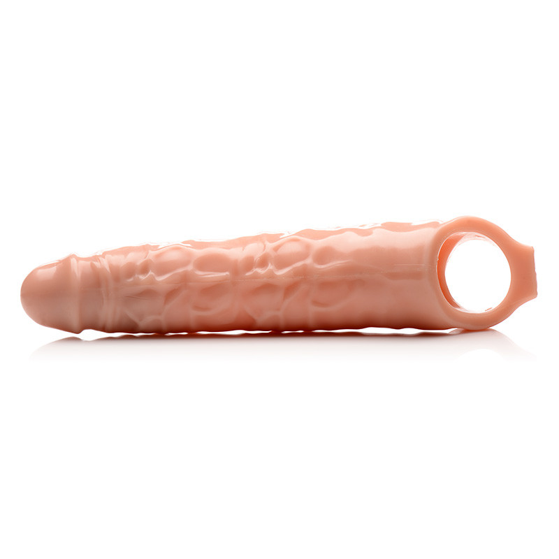 XR Brands Realistic 3 Inch Extender Sleeve - Laying Top