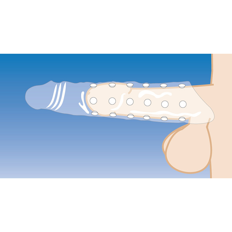 XR Brands Realistic 3 Inch Extender Sleeve - Graphic