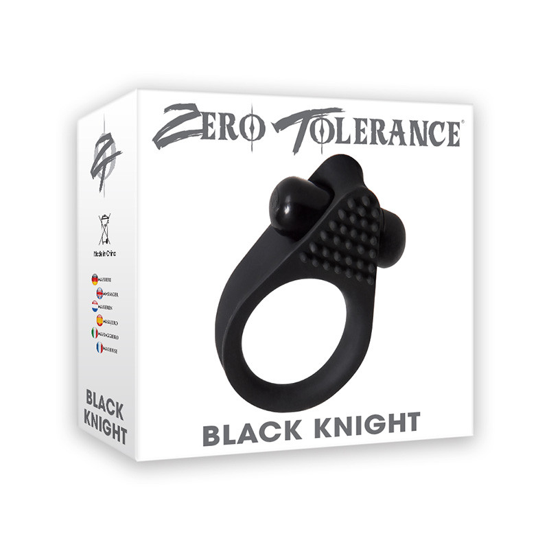 Zero Tolerance Toys  Black Knight Vibrating Cock Ring - 3D Packaging