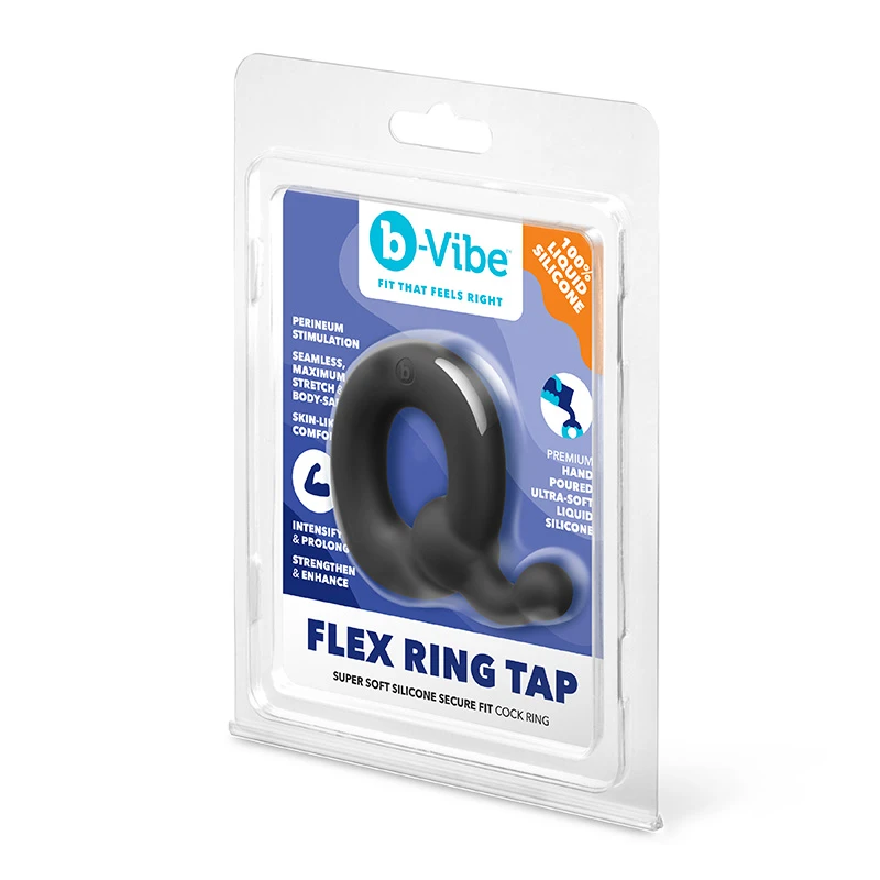 b-Vibe Flex Ring Tap Super Soft Silicone Secure Fit Cock Ring - Packaging