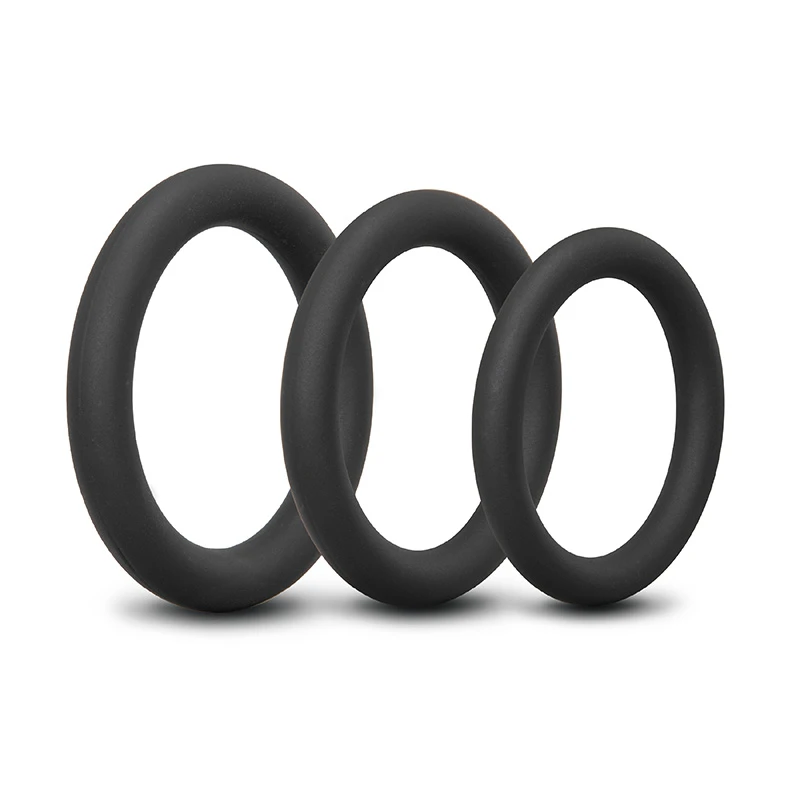 b-Vibe Snug Ring Lite 3-Pack Soft Stretch Silicone Secure Fit Cock Ring